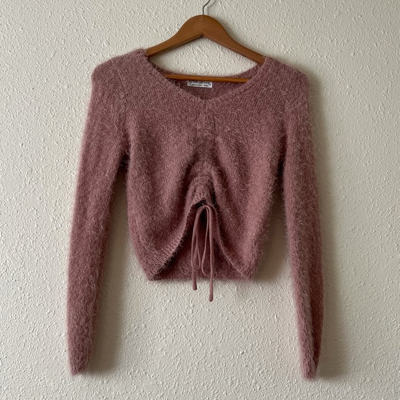 Fuzzy Pink Sweater - Picture 1 of 3